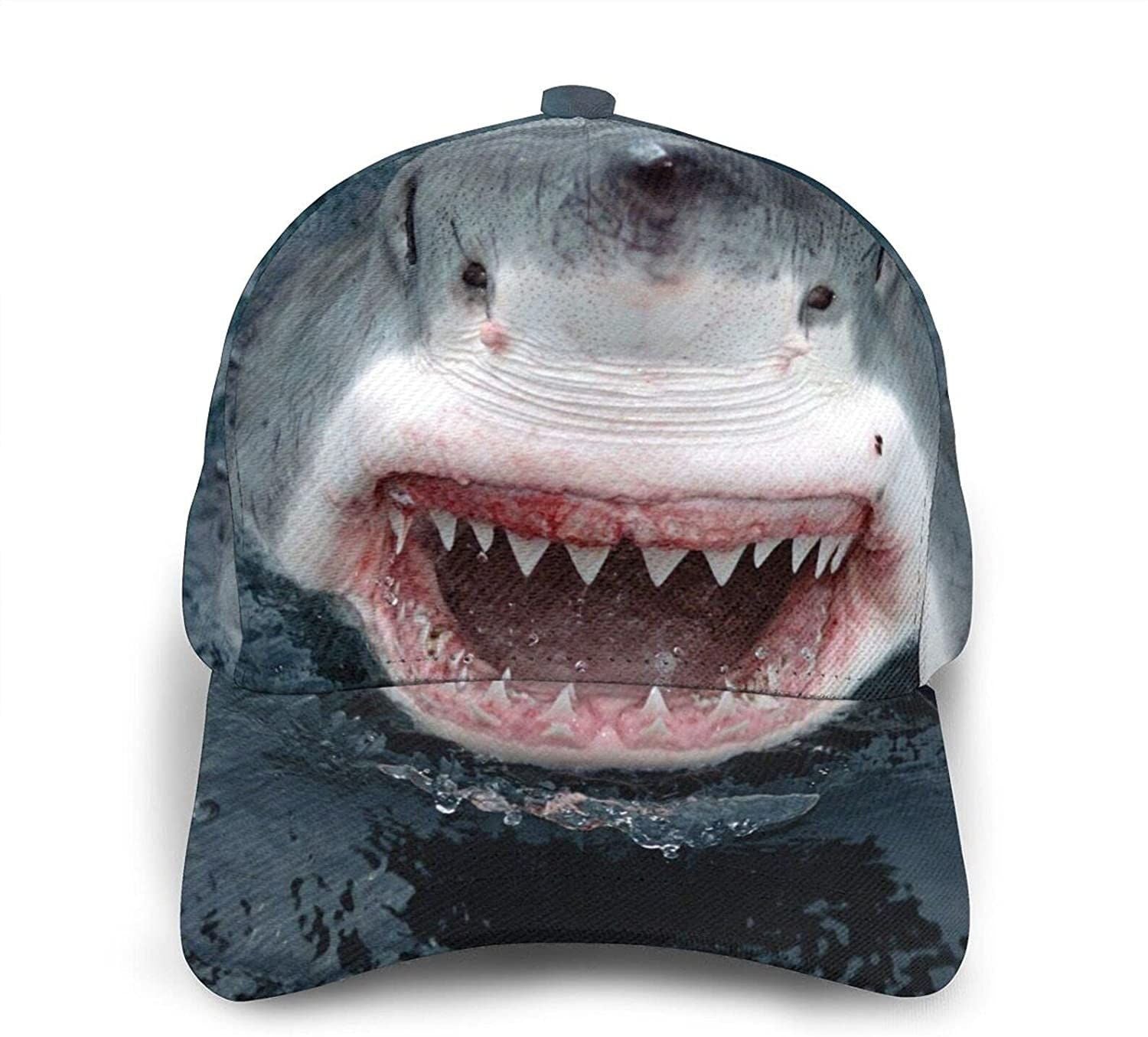 Shark Print Classic Baseball 3D Cap Adjustable Twill Sports Dad Hats for Unisex Hat Classic Cap Trucker Hats Custom Hats Gifts For Men & Women