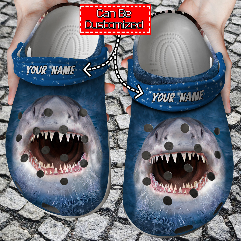 Shark - Shark Mouth Custom Clog Shoes For Men And Women