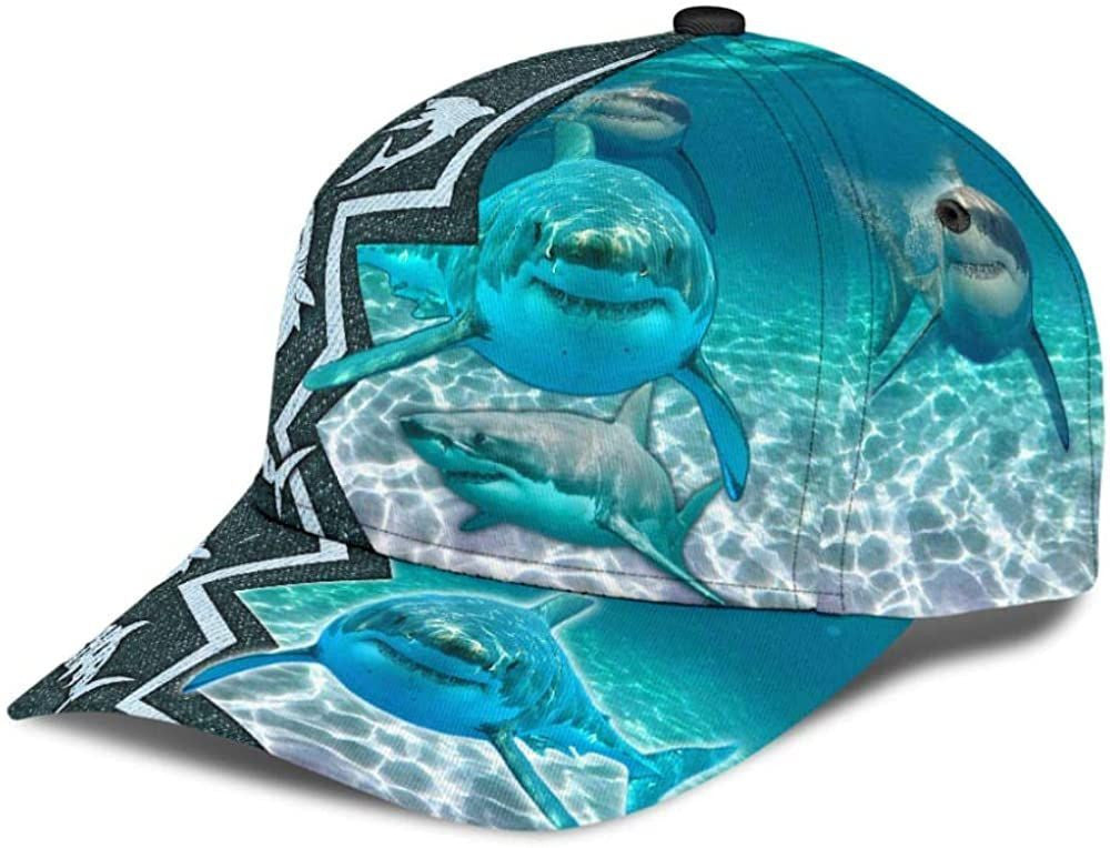 Shark Undersea Unknown 3D Printed Unisex Hat Classic Caps Baseball Caps Trucker Hats Custom Hats Gifts For Men & Women