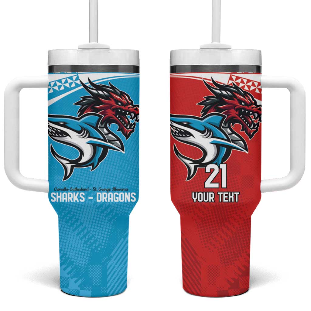 Sharks-Dragons Rugby With Sporty Style Custom Stanley Cup 40 oz 30 oz Tumbler With HandleTVC2301328 - Image 2