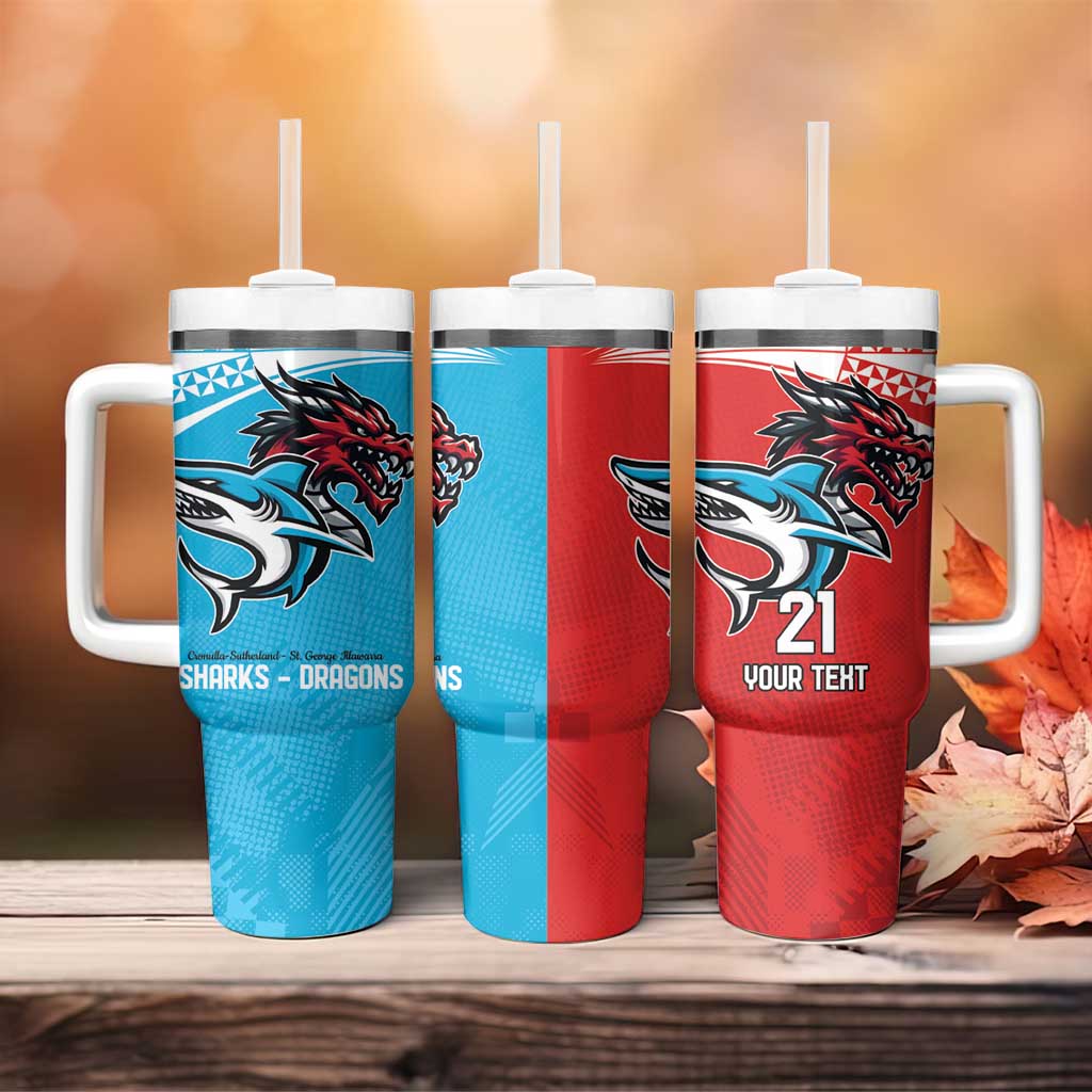 Sharks-Dragons Rugby With Sporty Style Custom Stanley Cup 40 oz 30 oz Tumbler With HandleTVC2301328