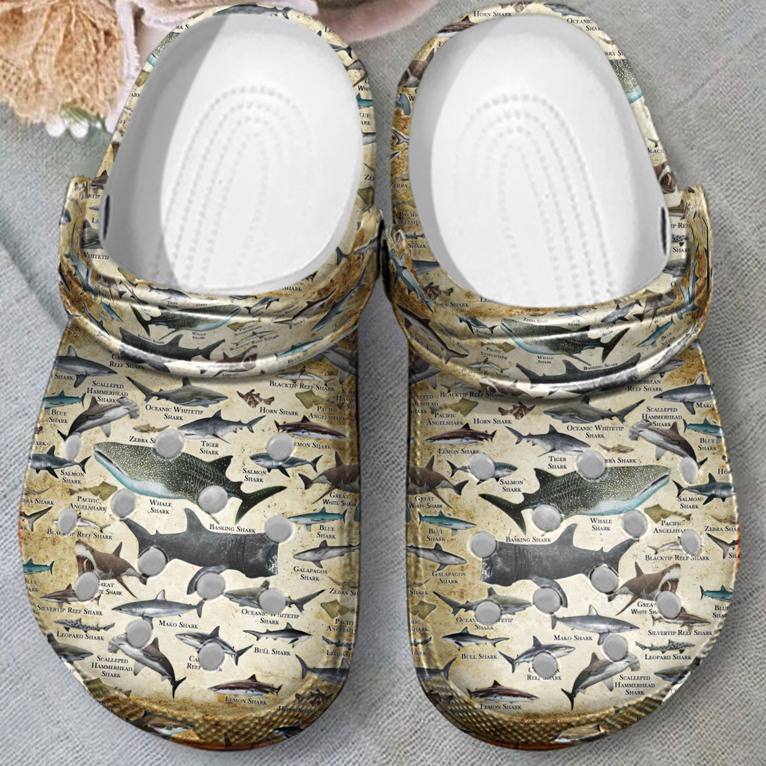 Sharks Of The World Crocs Crocband Clogs Shoes Comfortable For Men Women and Kids