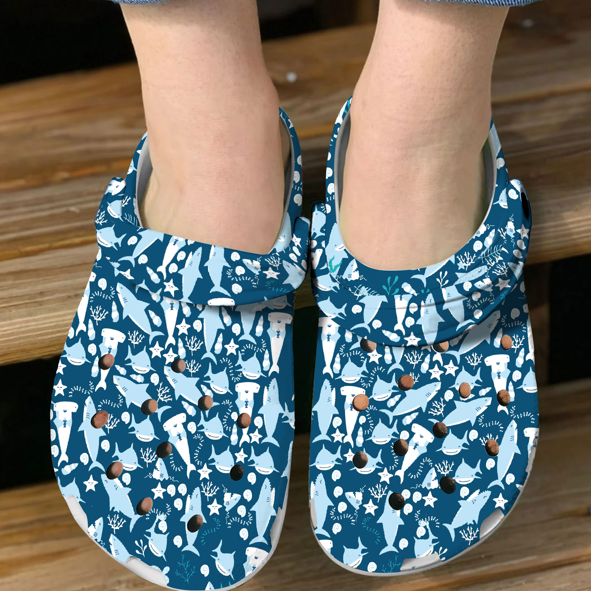 Sharks Of The World Crocs Crocband Clogs Shoes Comfortable For Men Women and Kids