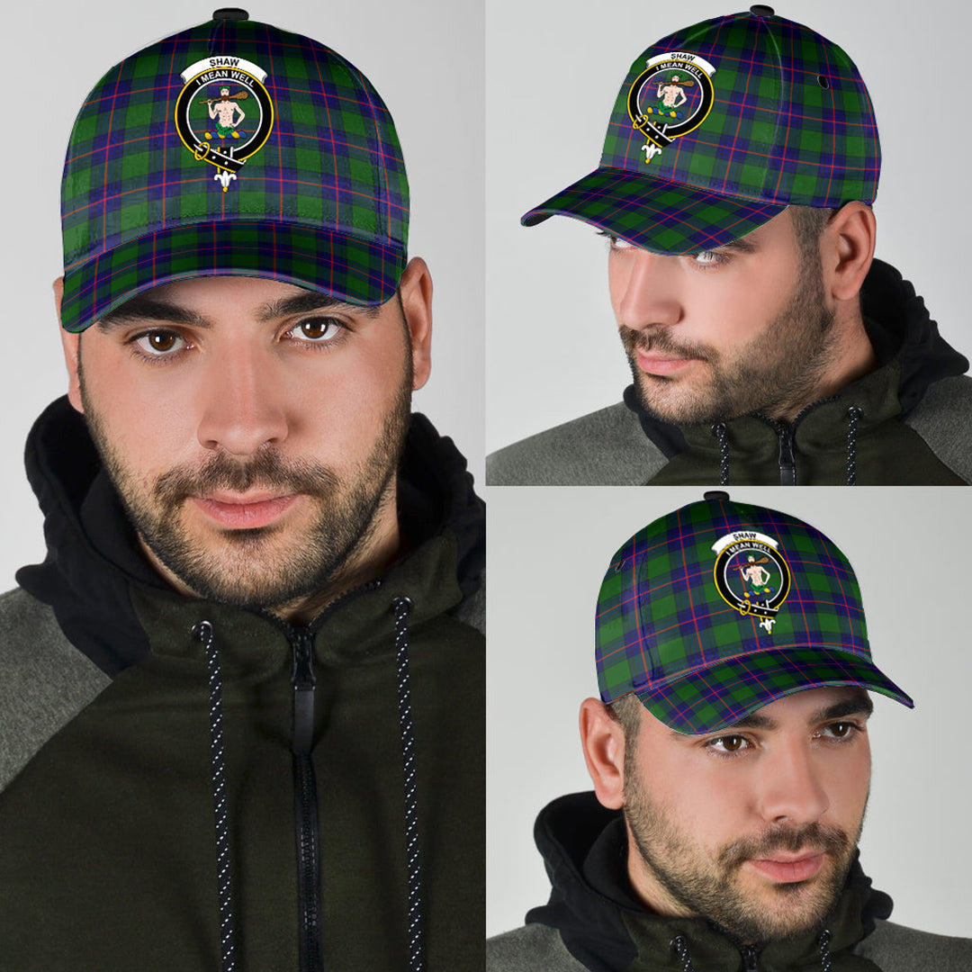 Shaw Modern Tartan Baseball Cap, Tartan Plaid Cap with Family Crest K23 Trucker Hats Custom Hats Gifts For Men & Women