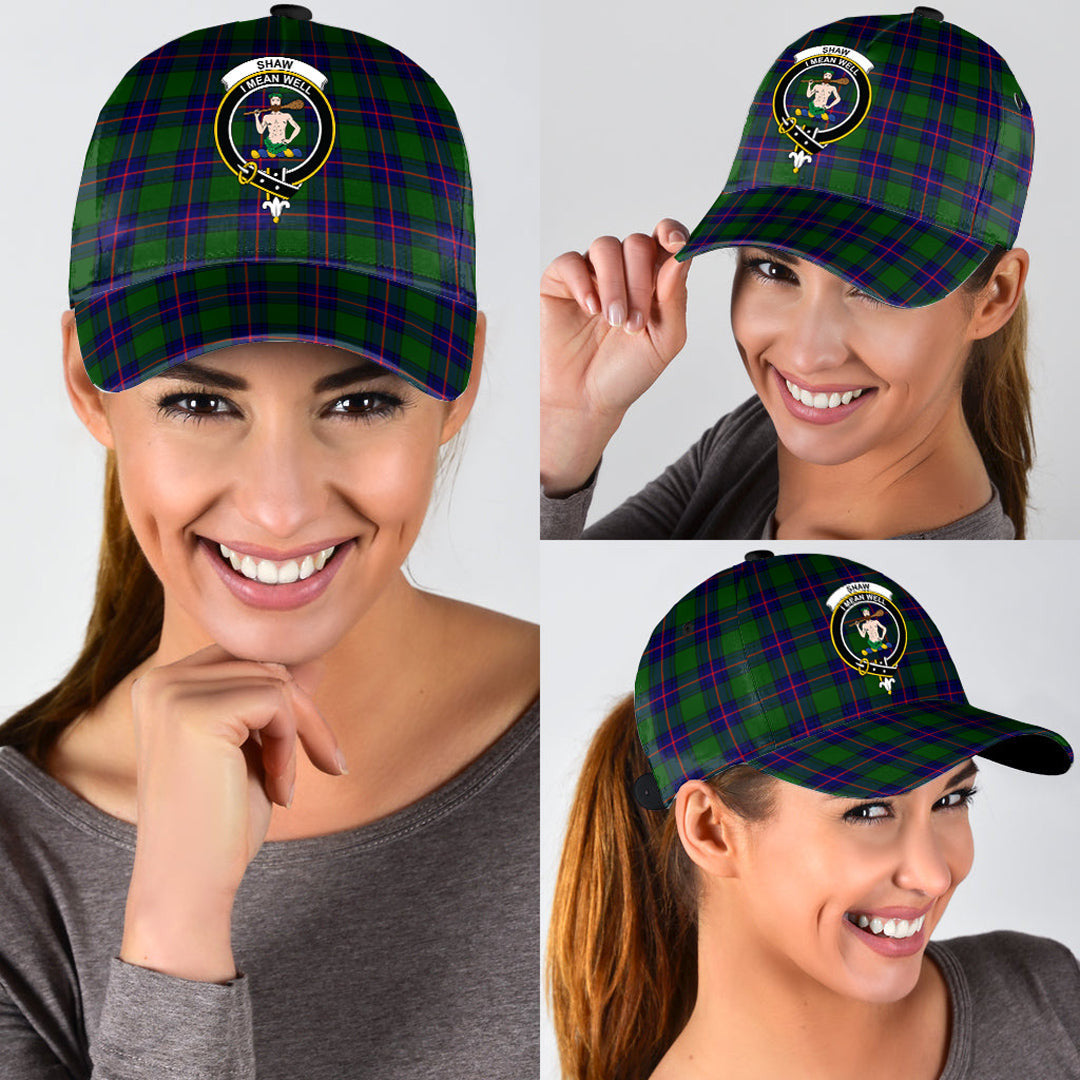 Shaw Modern Tartan Baseball Cap, Tartan Plaid Cap with Family Crest K23 Trucker Hats Custom Hats Gifts For Men & Women
