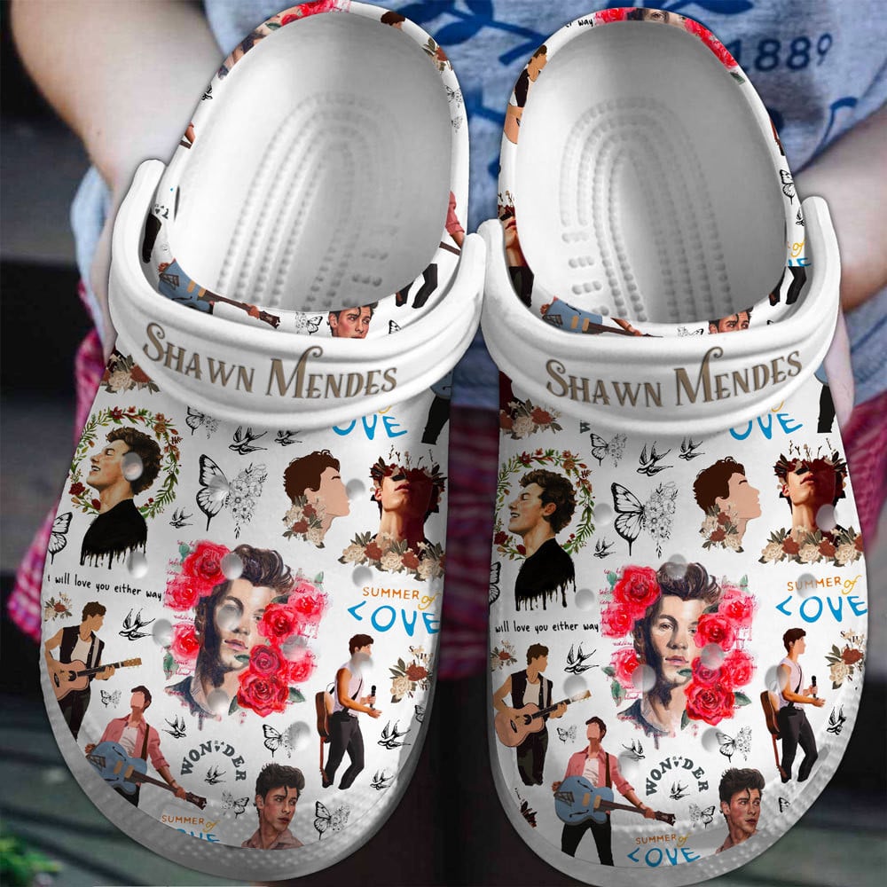Shawn Mendes Singer Music Crocs Crocband Clogs Shoes Comfortable For Men Women and Kids