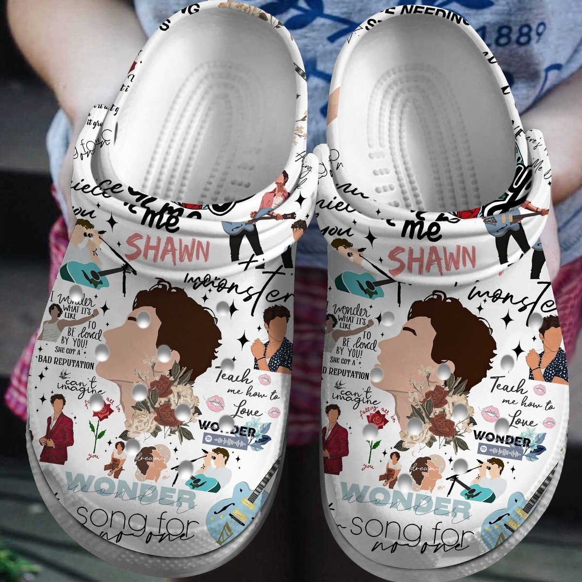 Shawn Mendes Singer Music Crocs Crocband Clogs Shoes Comfortable For Men Women and Kids