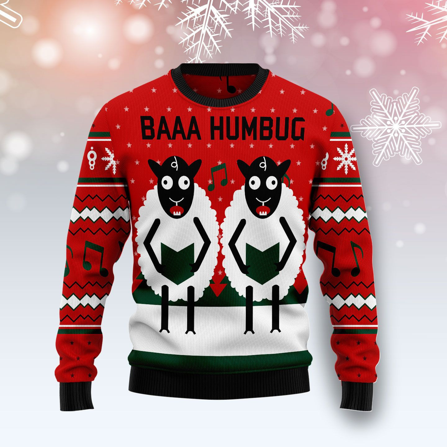 Sheep Lalala Ugly Christmas Sweater Adult 3D Funny Matching for family