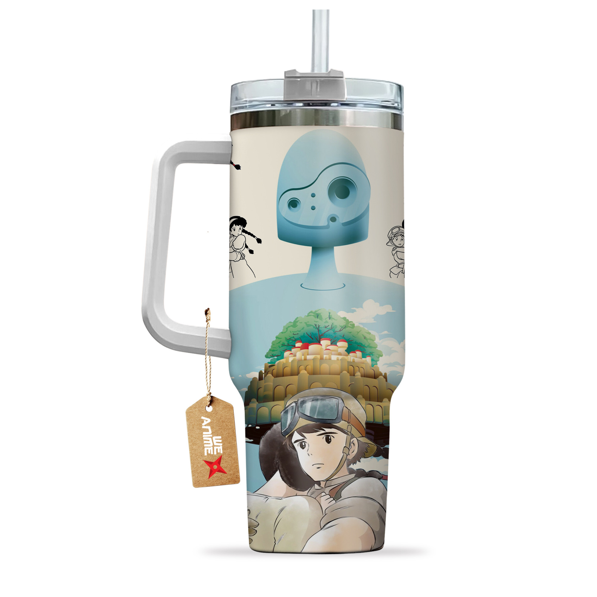 Sheeta and Pazu Castle in the Sky Anime Custom Stanley Cup 40 oz 30 oz Tumbler With HandleTVC2301153 - Image 4