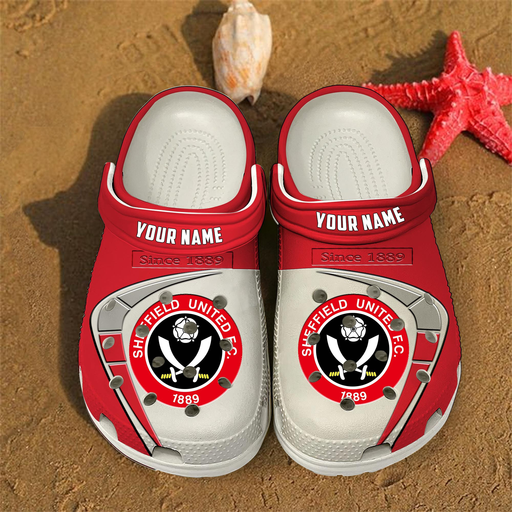 Sheffield United EFL Crocs Crocband Clogs Shoes Comfortable For Men Women and Kids