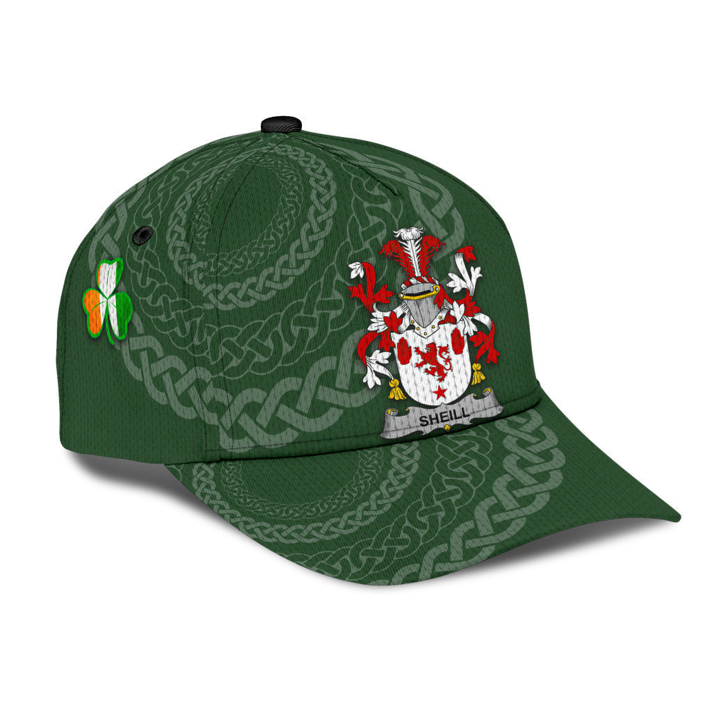 Sheill Coat Of Arms - Irish Family Crest St Patrick's Day Hat Classic Cap Trucker Hats Custom Hats Gifts For Men & Women