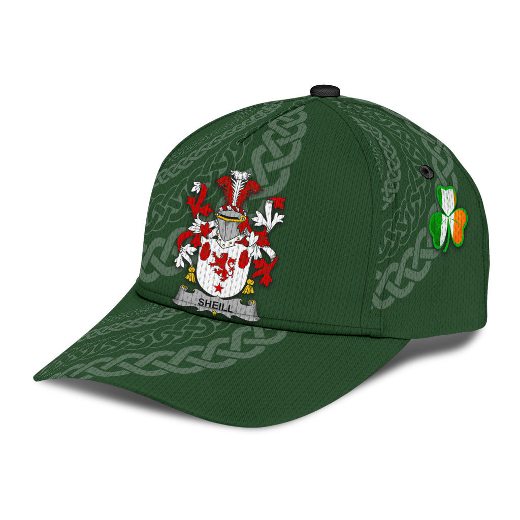 Sheill Coat Of Arms - Irish Family Crest St Patrick's Day Hat Classic Cap Trucker Hats Custom Hats Gifts For Men & Women