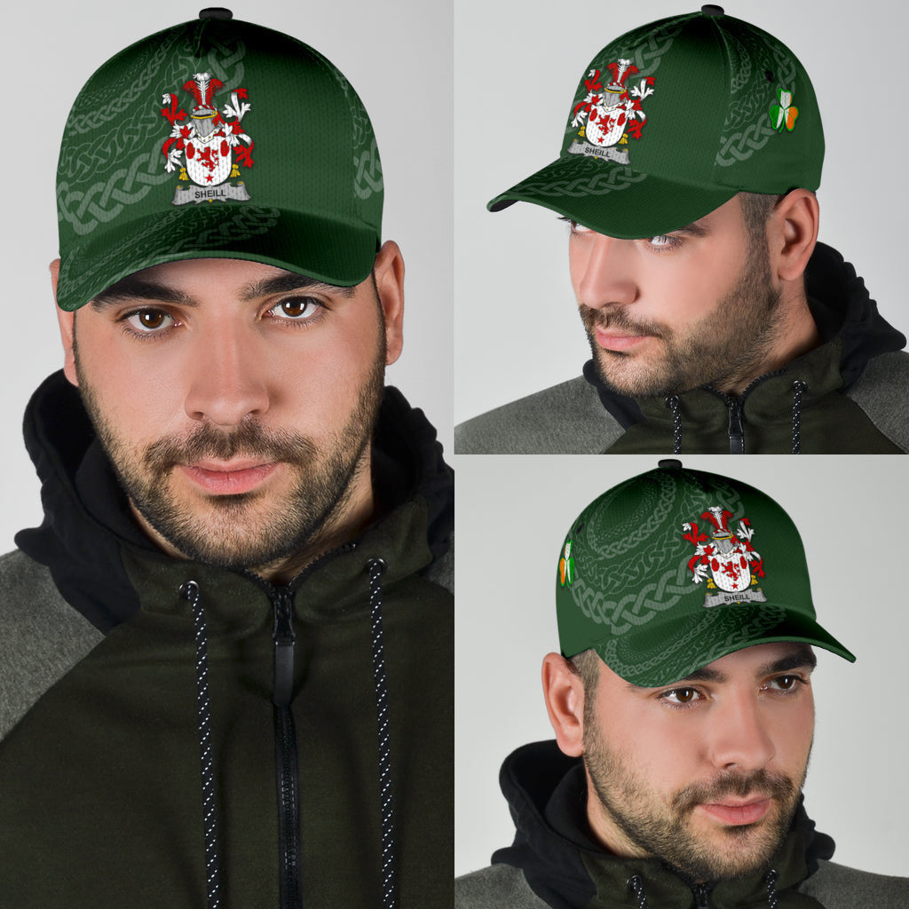 Sheill Coat Of Arms - Irish Family Crest St Patrick's Day Hat Classic Cap Trucker Hats Custom Hats Gifts For Men & Women