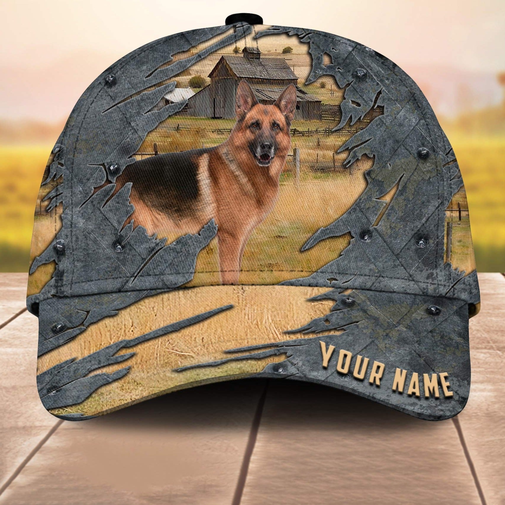 Shepherd Dog Customized Name 3D Cap 3D All Over Print Baseball Cap, Cap For Farm Lovers, Animal Cap, Leather Pattern Cap Trucker Hats Custom Hats Gifts For Men & Women