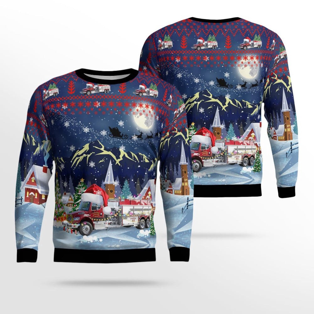 Sheridan Arkansas Calvert Township Volunteer Fire Department AOP Ugly Sweater Unisex Christmas Gift
