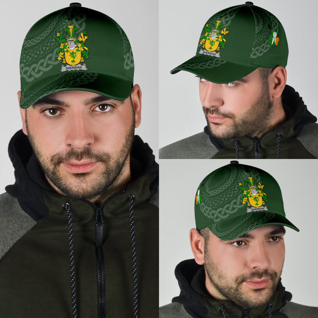Sheridan Coat Of Arms - Irish Family Crest St Patrick's Day Hat Classic Cap Trucker Hats Custom Hats Gifts For Men & Women