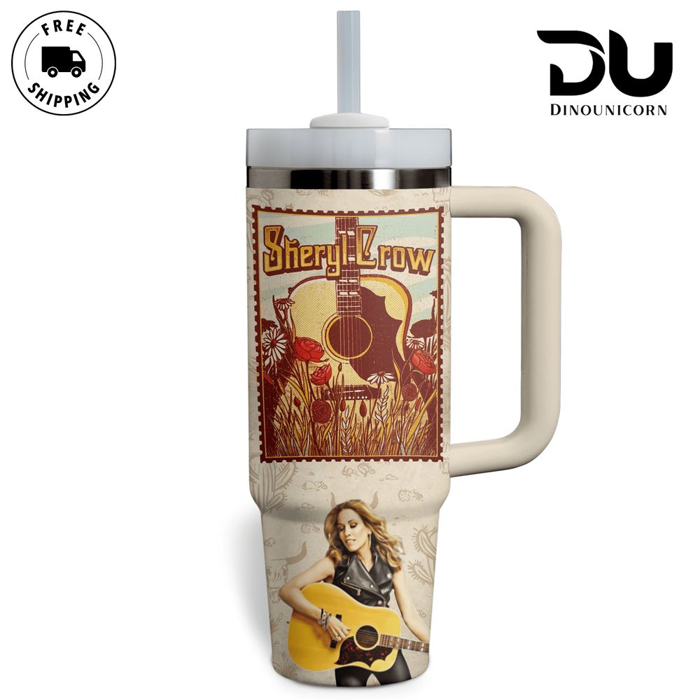 Sheryl Crow Music Custom Stanley Cup 40 oz 30 oz Tumbler With HandleTVC2301708 - Image 3