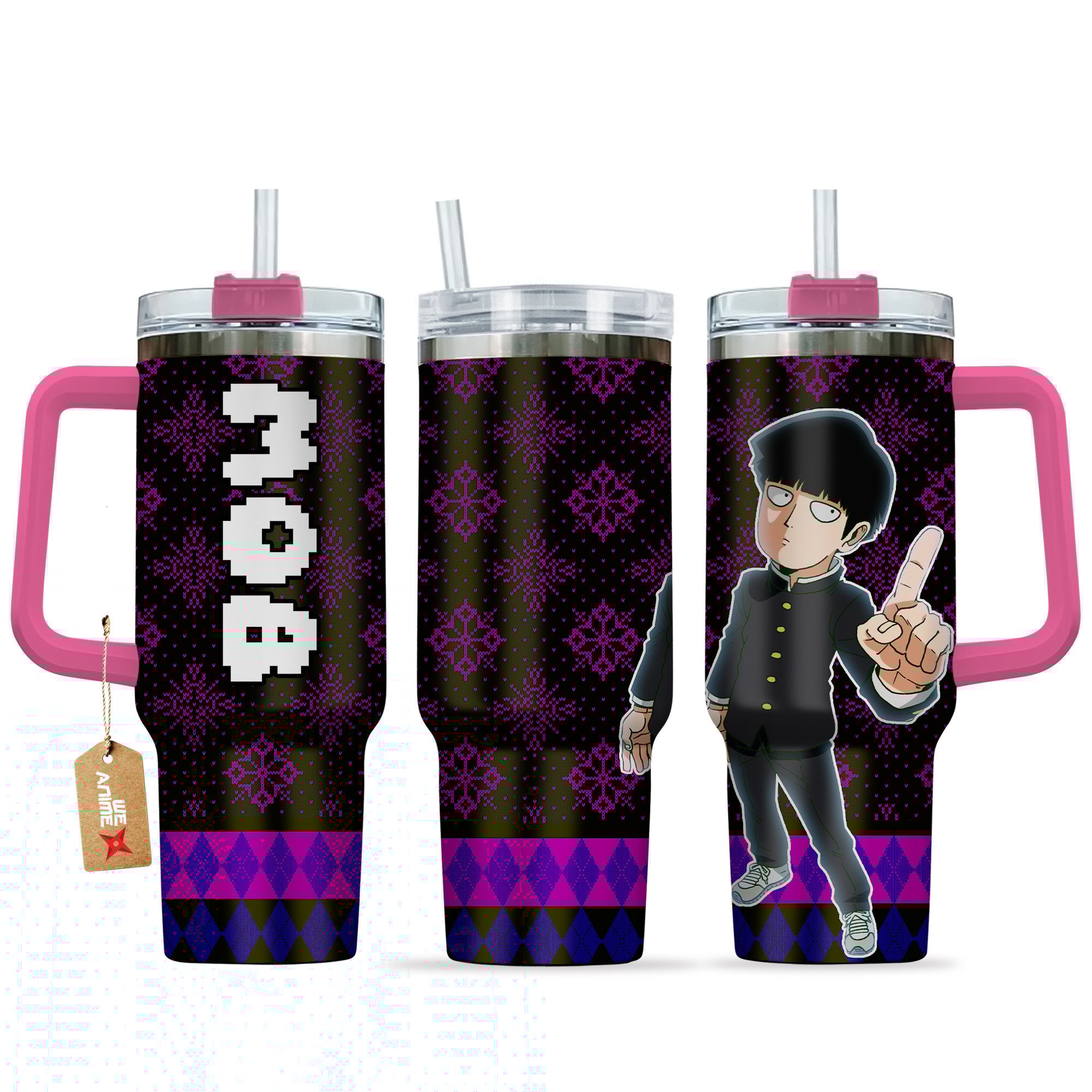 Shigeo Kageyama Mob Psycho 100 Anime Custom Stanley Cup 40 oz 30 oz Tumbler With HandleTVC2301166