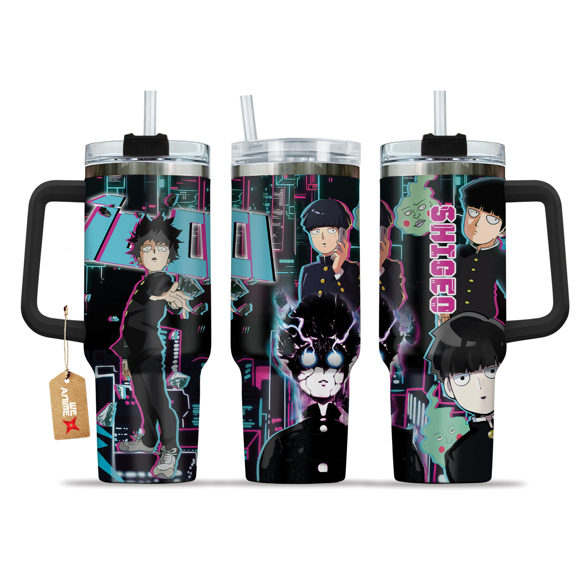 Shigeo Kageyama Mob Psycho 100 Anime Custom Stanley Cup 40 oz 30 oz Tumbler With HandleTVC2301211