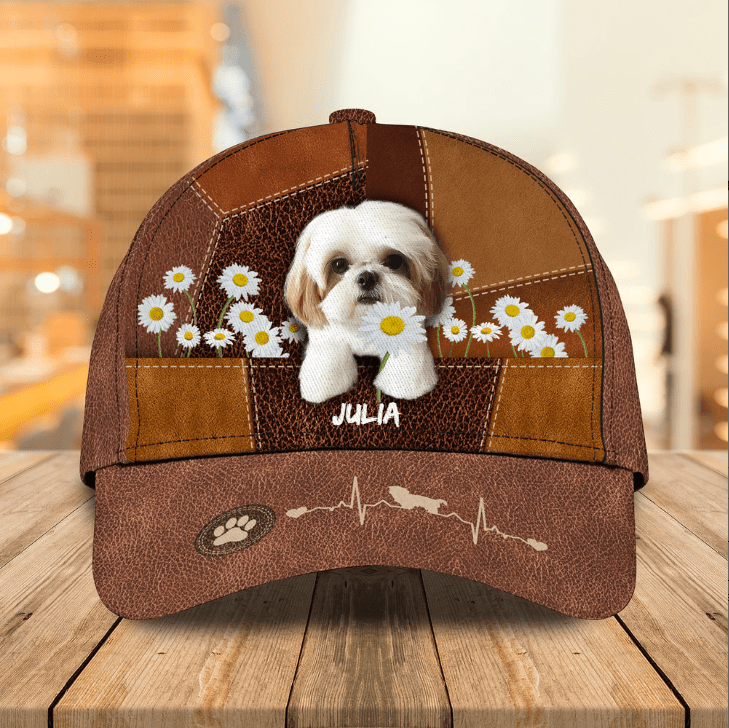 Shih Tzu Cute Cap, Personalized Shih Tzu Dog Cap, Custom Name Hat For Dog Lovers Trucker Hats Custom Hats Gifts For Men & Women