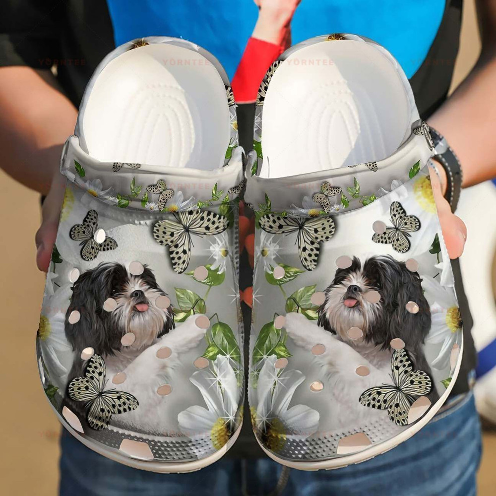 Shih Tzu Daisy Gift For Lover Rubber clog Shoes Comfy Footwear
