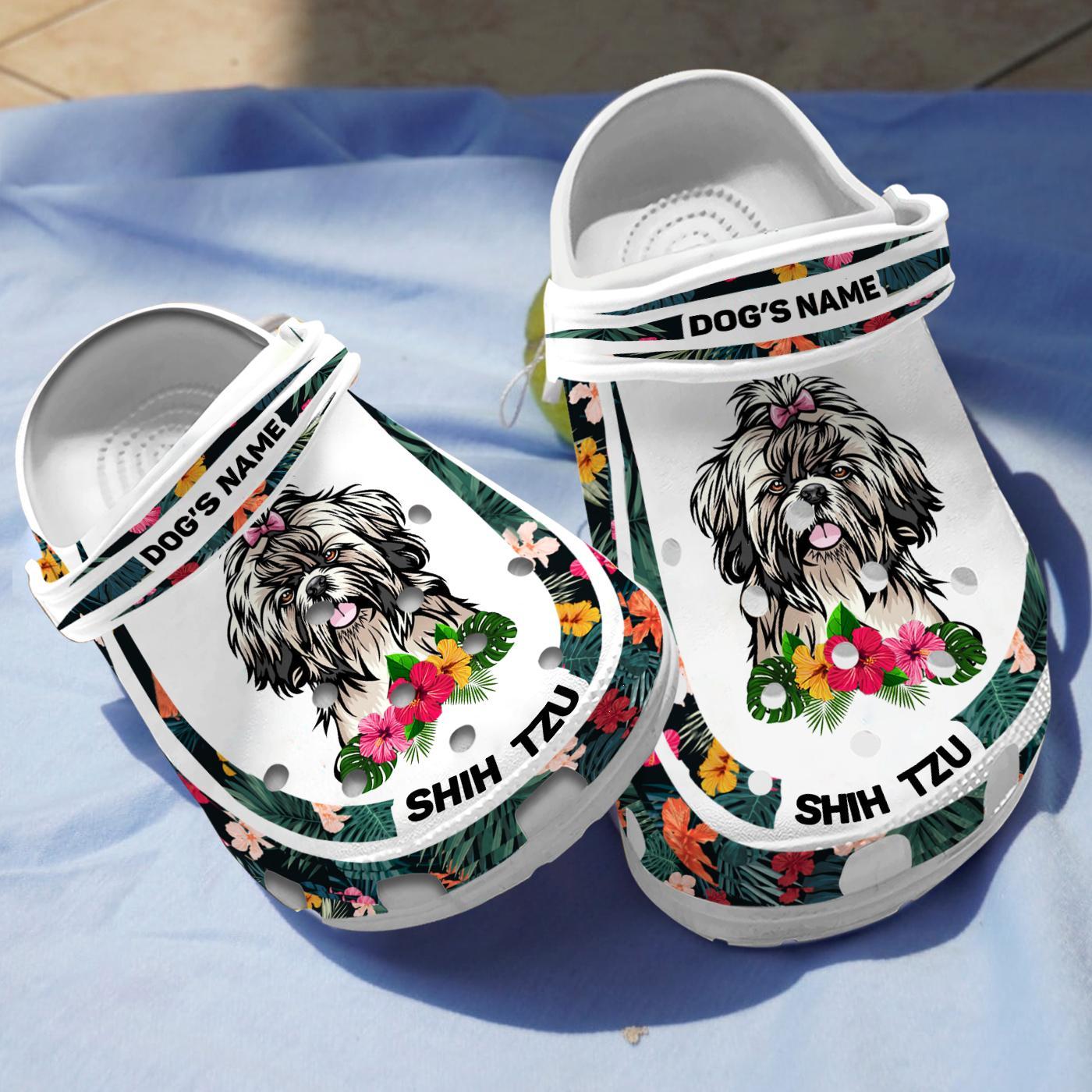 Shih Tzu Dog Crocs Crocband Clogs Shoes Comfortable For Men Women and Kids