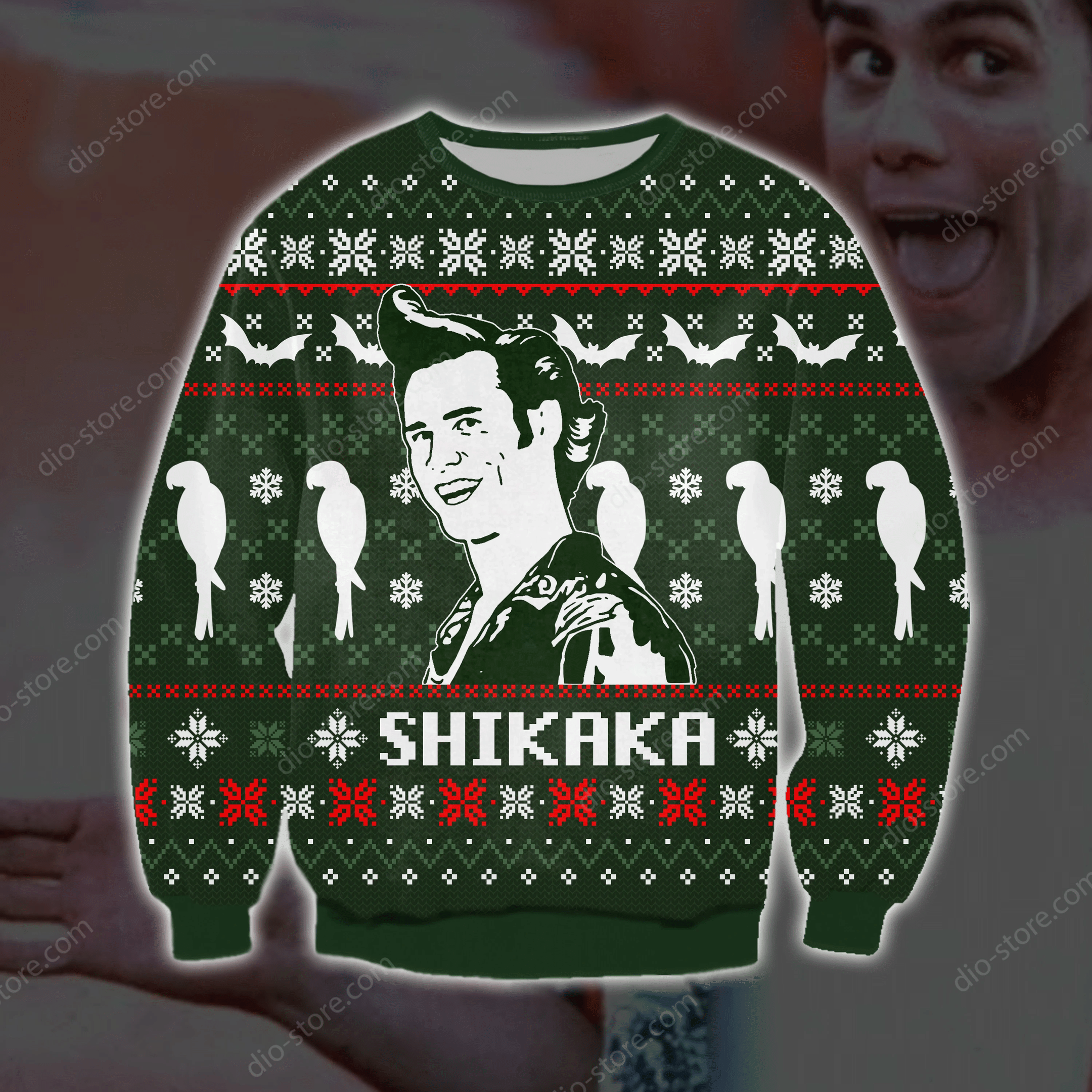 Shikaka Knitting Pattern 3D Print Ugly Christmas Sweater Adult 3D Funny Matching for family