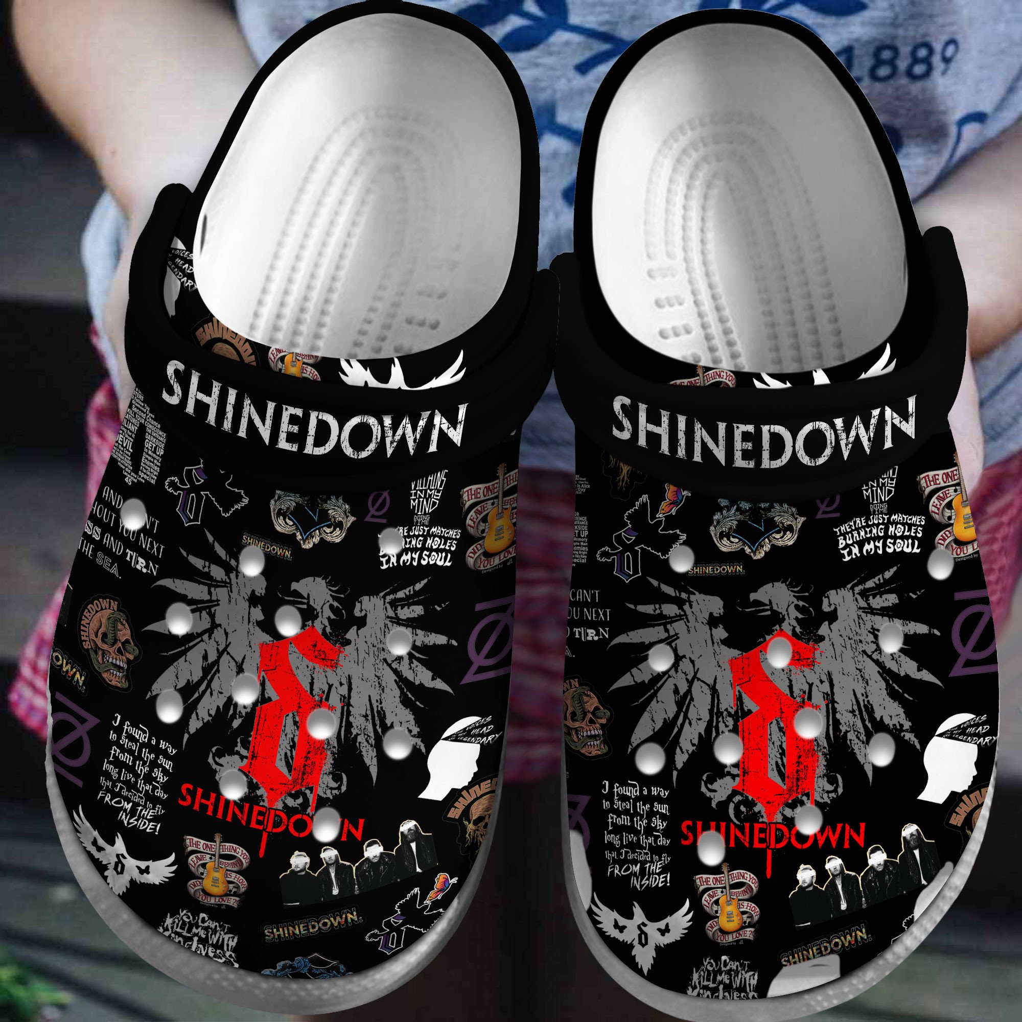Shinedown Music Crocs Crocband Clogs Shoes Comfortable For Men Women and Kids