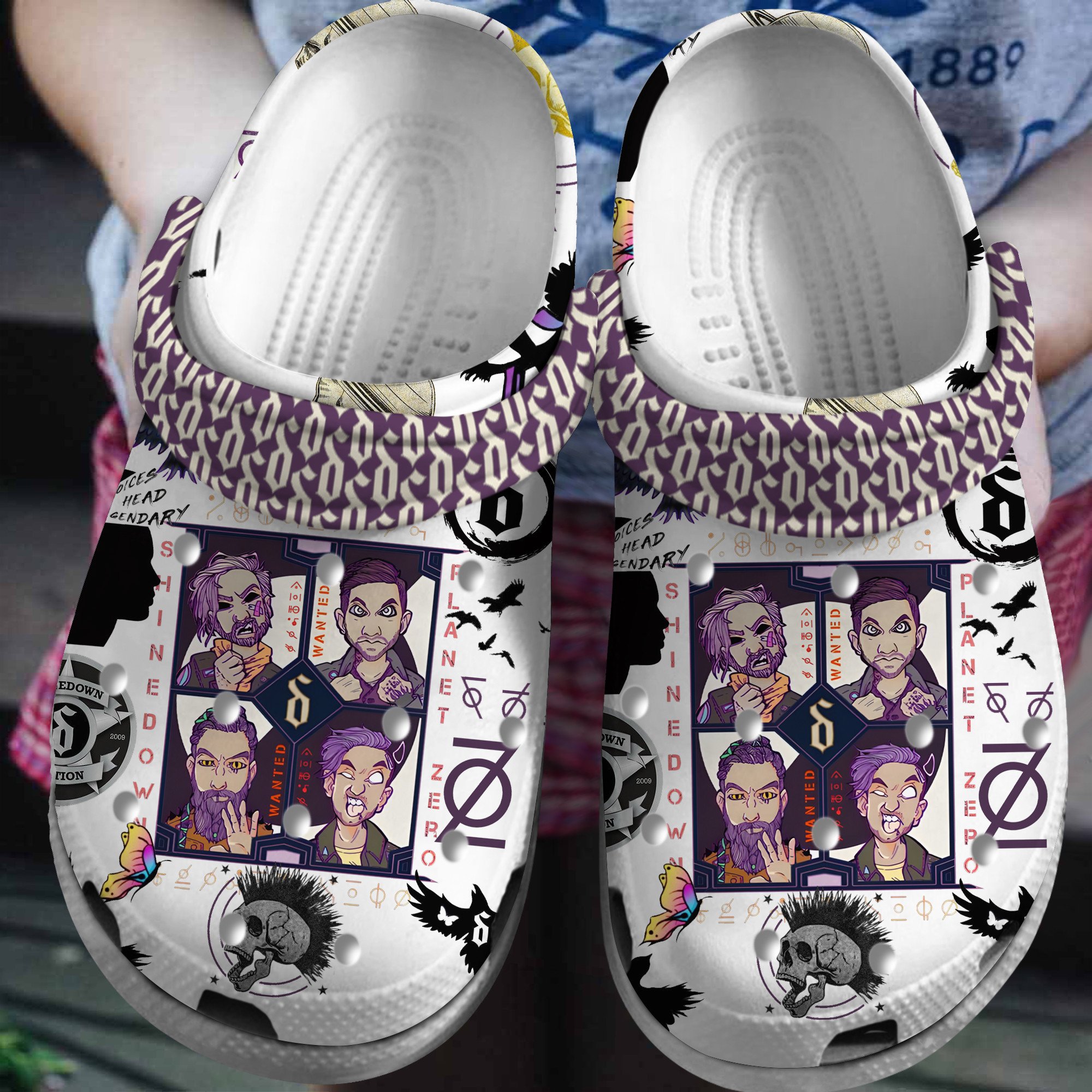 Shinedown Music Crocs Crocband Clogs Shoes Comfortable For Men Women and Kids