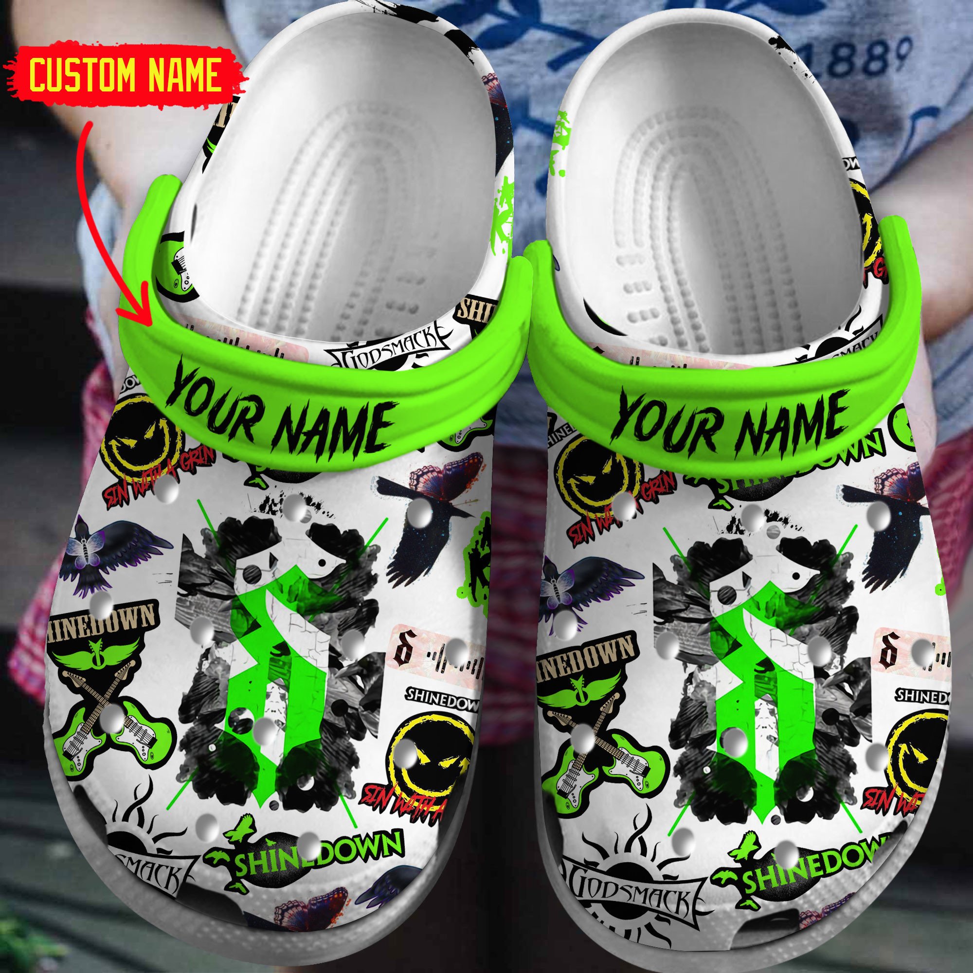 Shinedown Music Crocs Crocband Clogs Shoes Comfortable For Men Women and Kids