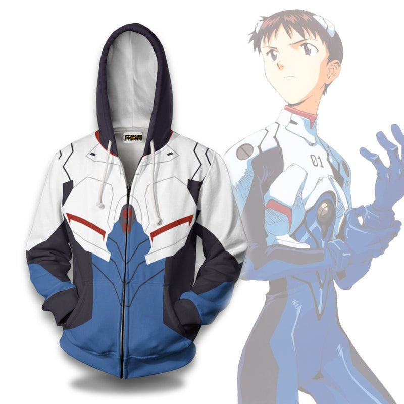 Shinji Ikari 3D All Over Print Hoodie, Zip Hoodie