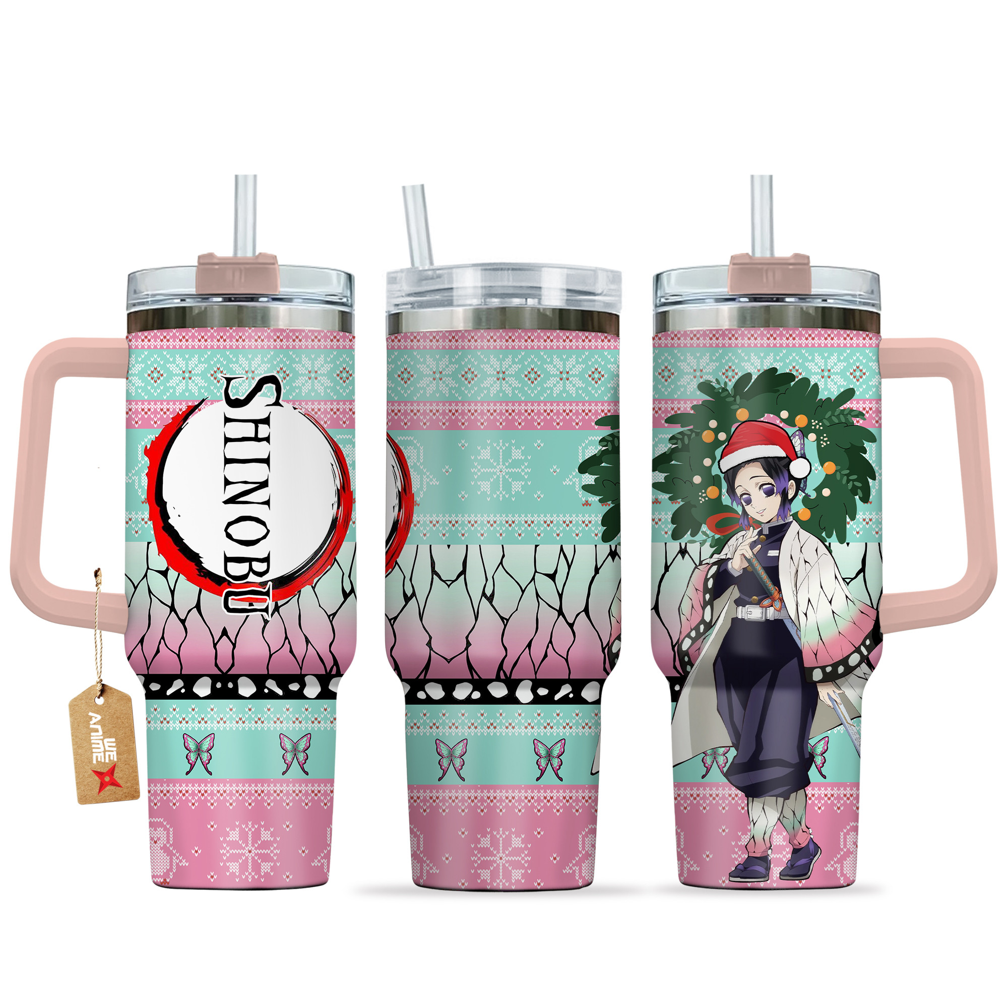 Shinobu Kocho Demon Slayer Anime Custom Stanley Cup 40 oz 30 oz Tumbler With HandleTVC2301156