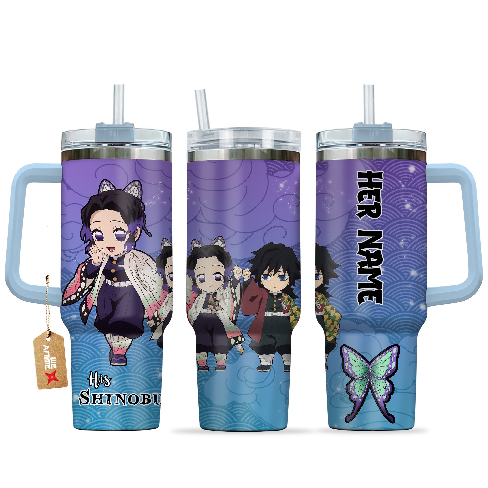 Shinobu Kocho Demon Slayer Anime Valentine Custom Stanley Cup 40 oz 30 oz Tumbler With HandleTVC2301168