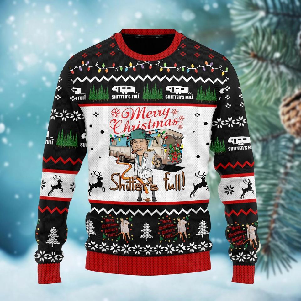 Shitters Full Christmas Sweater, National Lampoons Holiday Sweater