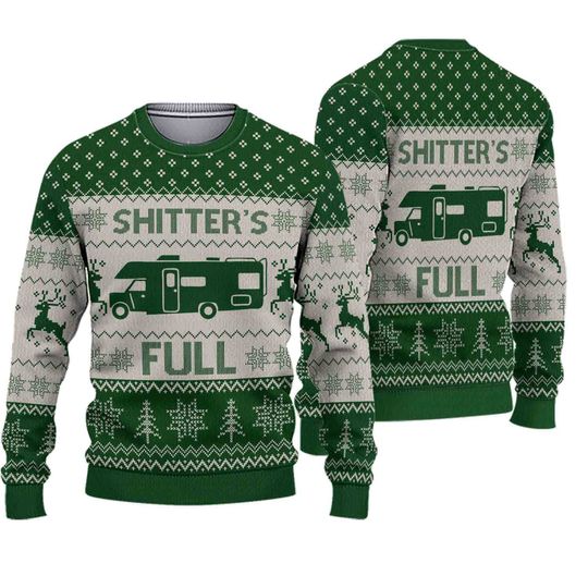 Shitters Full Christmas Ugly Sweater, Griswold Shitters Ugly Sweater - Image 2