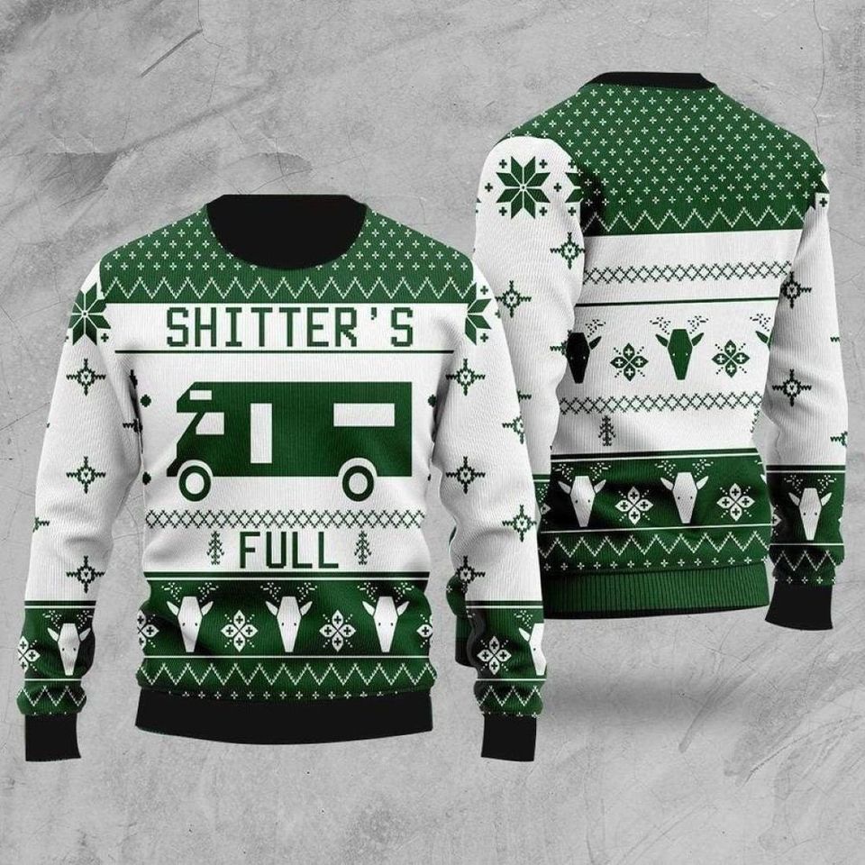 Shitters Full Knitted Ugly Christmas Sweater