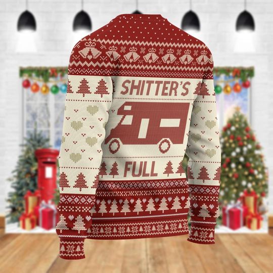 Shitter's Full Ugly Christmas Sweater, Cousin Eddie Xmas Shirt, Xmas Sarcastic Sweatshirt - Image 15
