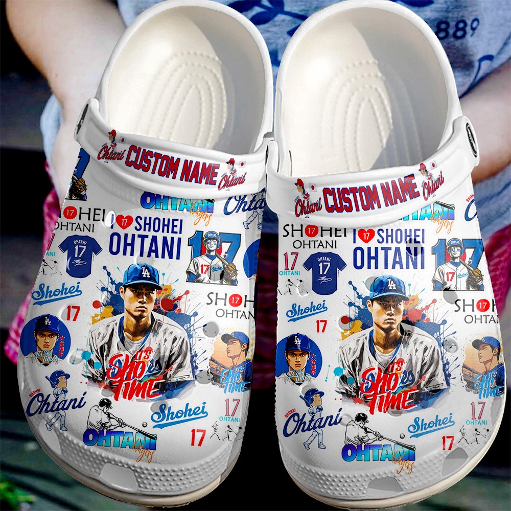 Shohei Ohtani Los Angeles Dodgers MLB Sport Crocs Crocband Clogs Shoes Comfortable For Men Women and Kids