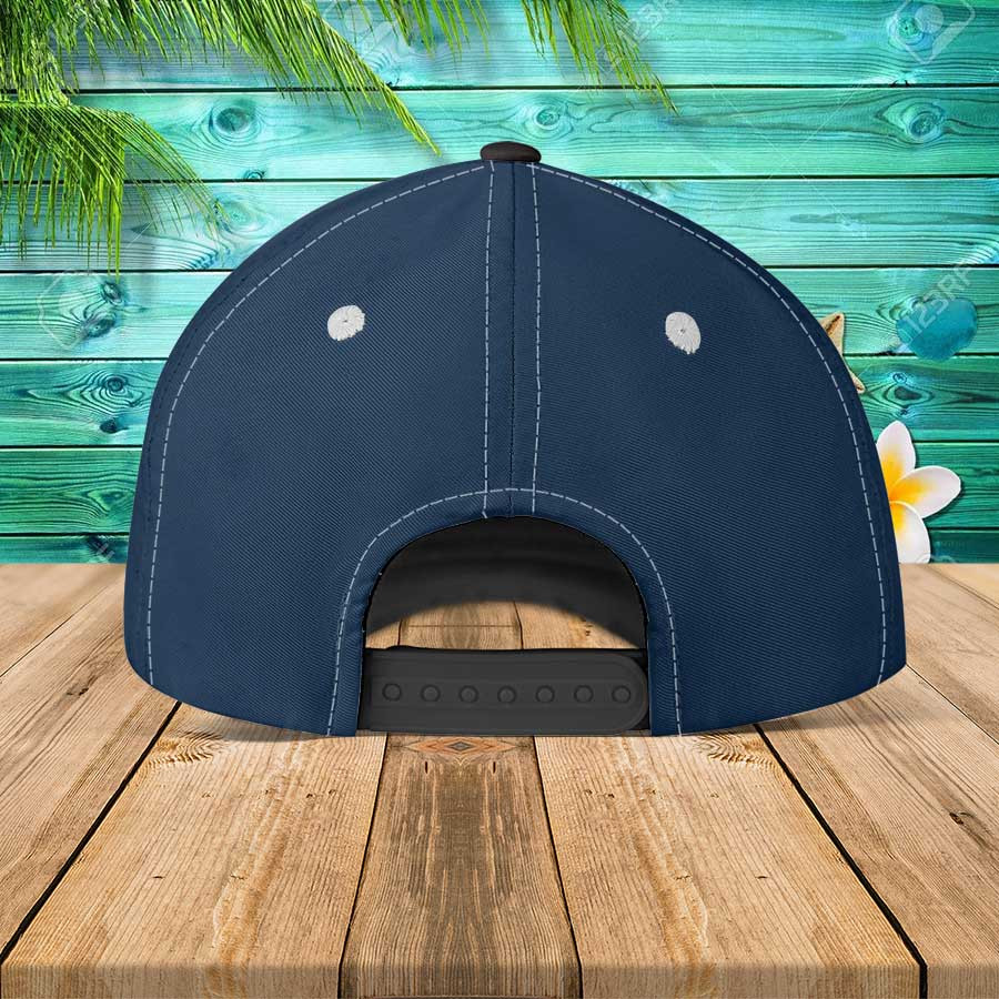 Shorthorn Blue Hibiscus Flowers Hawaiian Summer Caps, Shorthorn Beach Cap Trucker Hats Custom Hats Gifts For Men & Women