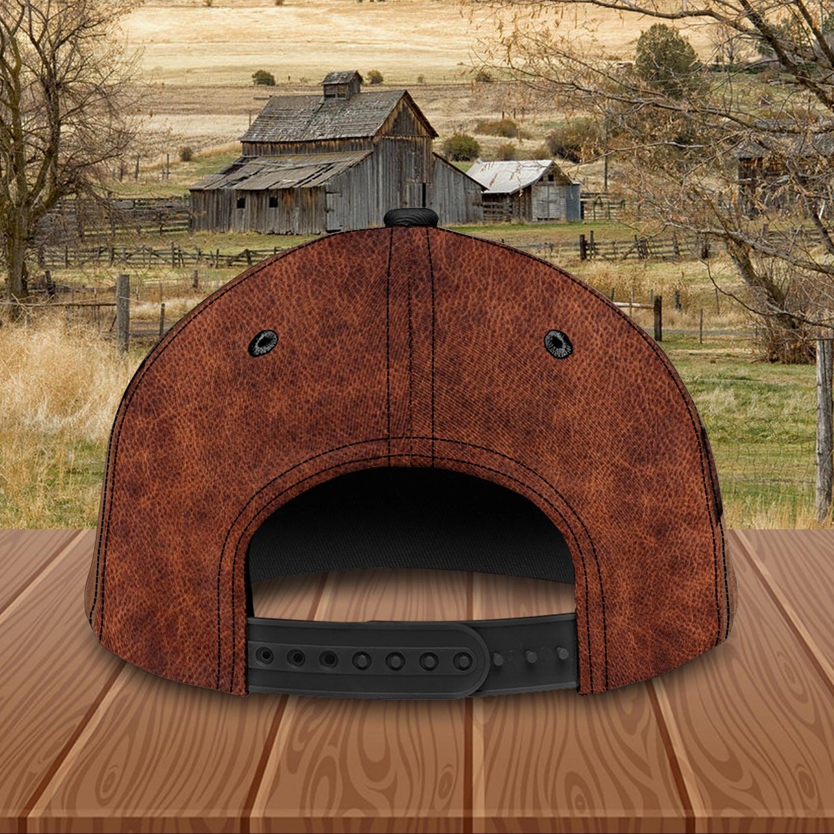 Shotgun Cross Icon Brown Color Hunting Personalized Classic Cap, Personalized Gift For Hunting Lovers Trucker Hats Custom Hats Gifts For Men & Women