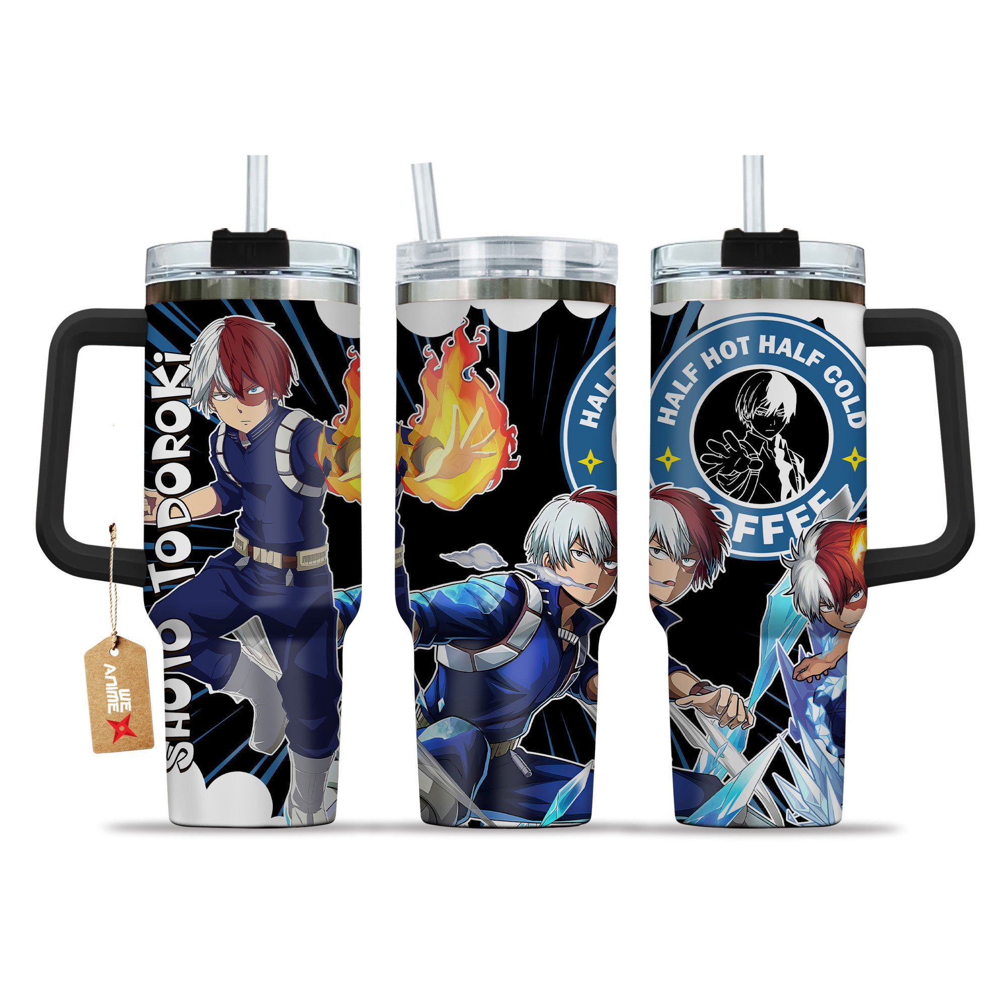 Shoto Todoroki My Hero Academia Anime Custom Stanley Cup 40 oz 30 oz Tumbler With HandleTVC2301152