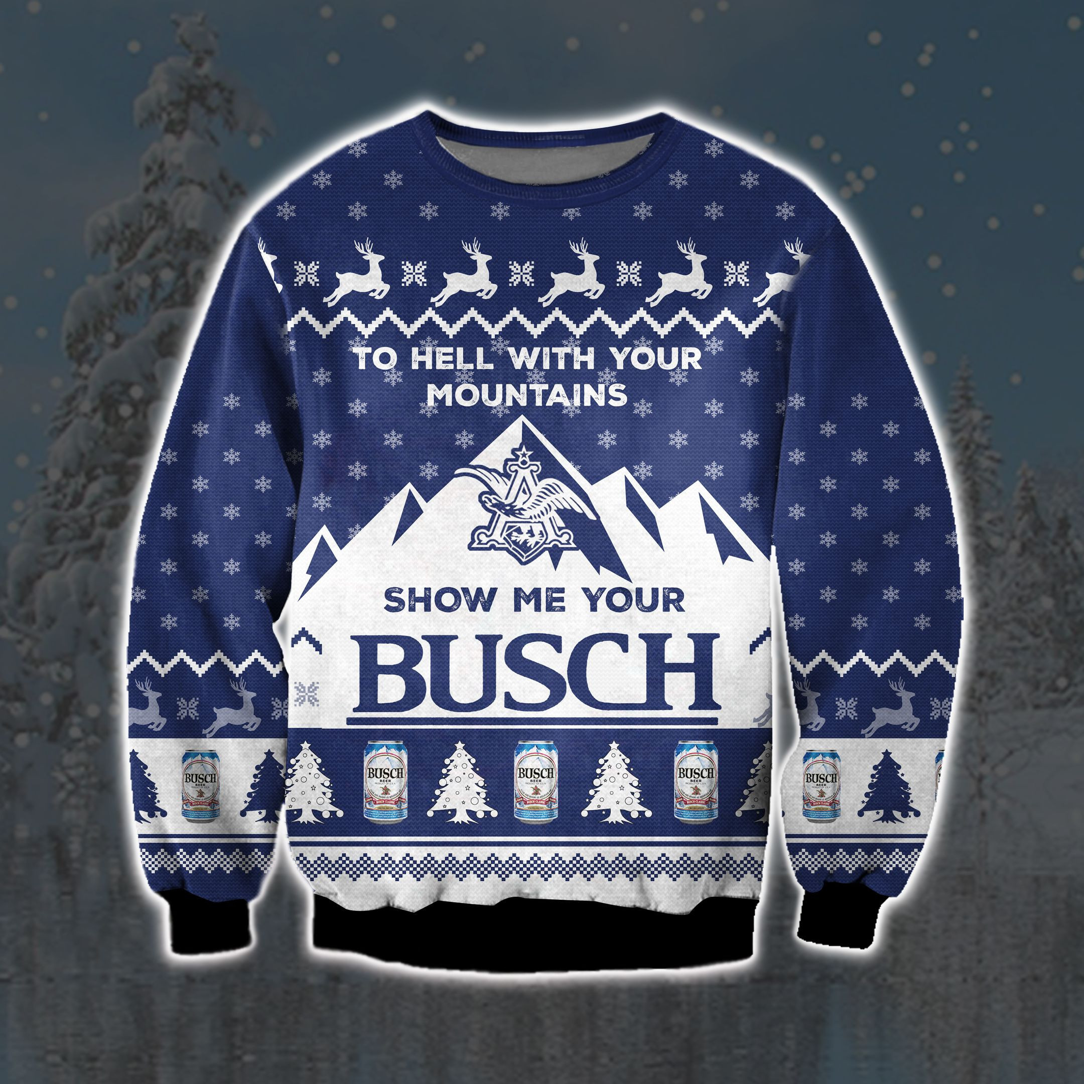 Show Me Your Busch Knitting Pattern 3D All Over Print Ugly Christmas Sweater Adult 3D Funny Matching for family