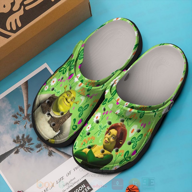Shrek and Fiona Cartoon Crocs Crocband Clogs Shoes Comfortable For Men Women and Kids