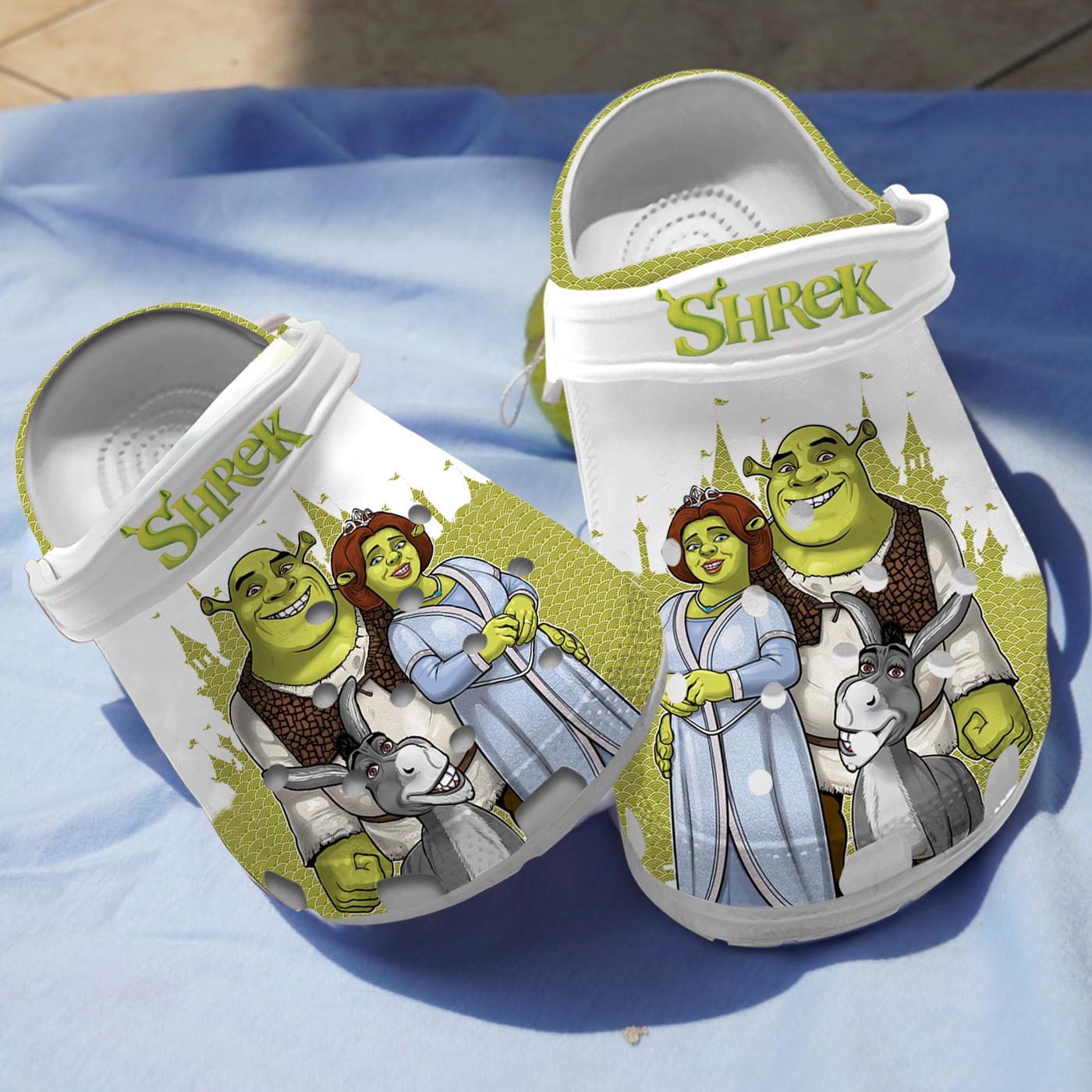 Shrek Cartoon Crocs Crocband Clogs Shoes Comfortable For Men Women and Kids