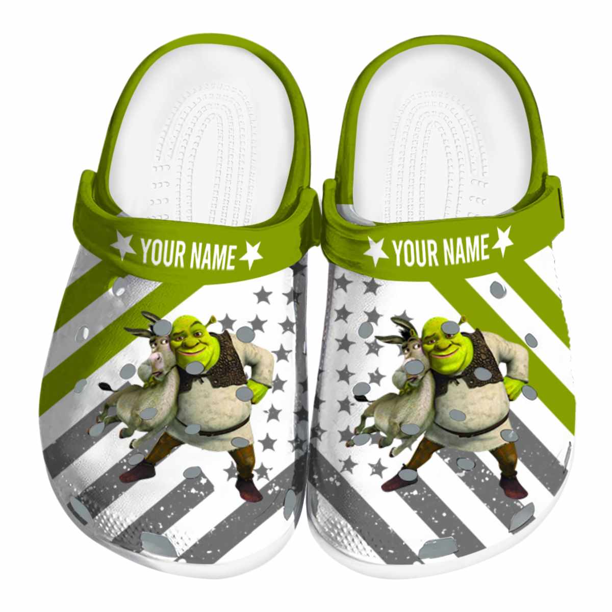 Shrek Cartoon Crocs Crocband Clogs Shoes Comfortable For Men Women and Kids