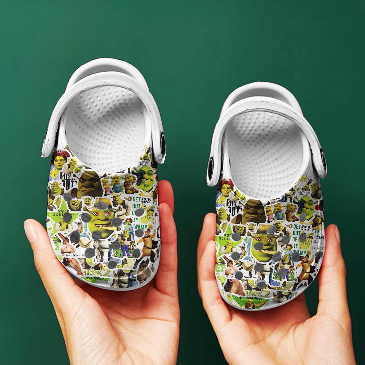 Shrek Cartoon Crocs Crocband Clogs Shoes Comfortable For Men Women and Kids - Image 6