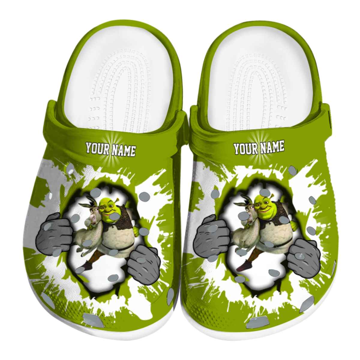 Shrek Cartoon Crocs Crocband Clogs Shoes Comfortable For Men Women and Kids