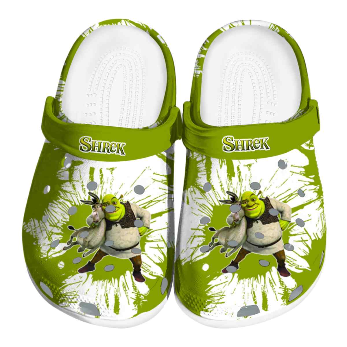 Shrek Cartoon Crocs Crocband Clogs Shoes Comfortable For Men Women and Kids