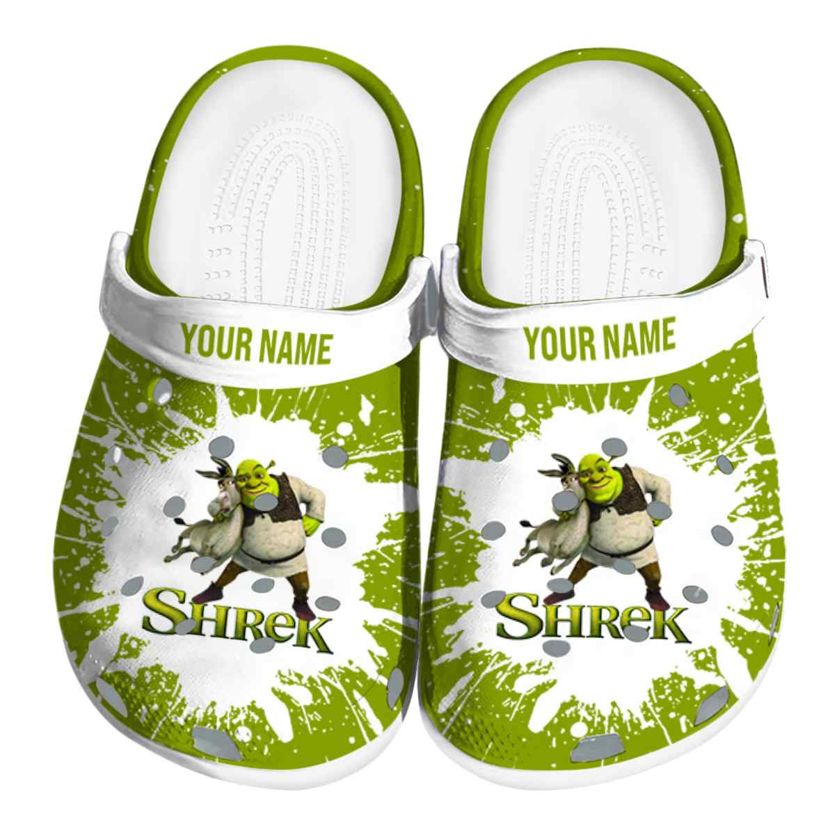Shrek Cartoon Crocs Crocband Clogs Shoes Comfortable For Men Women and Kids