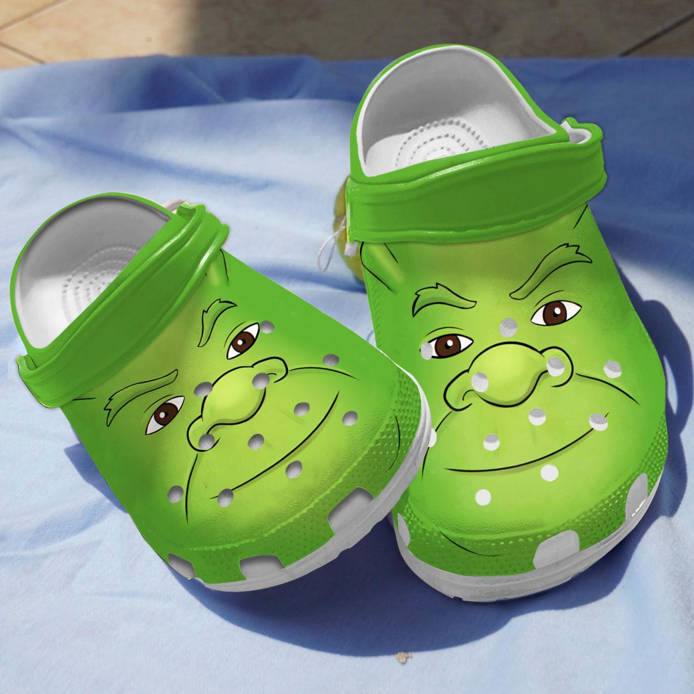 Shrek Cartoon Crocs Crocband Clogs Shoes Comfortable For Men Women and Kids
